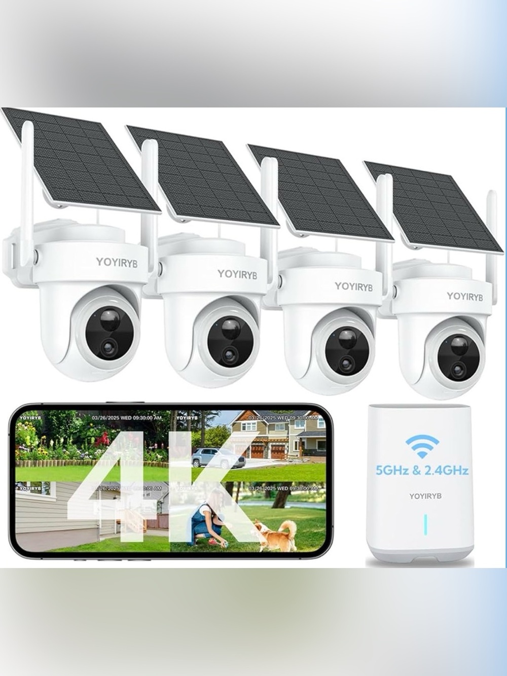 4K Security Cameras Wireless Outdoor, No Subscription